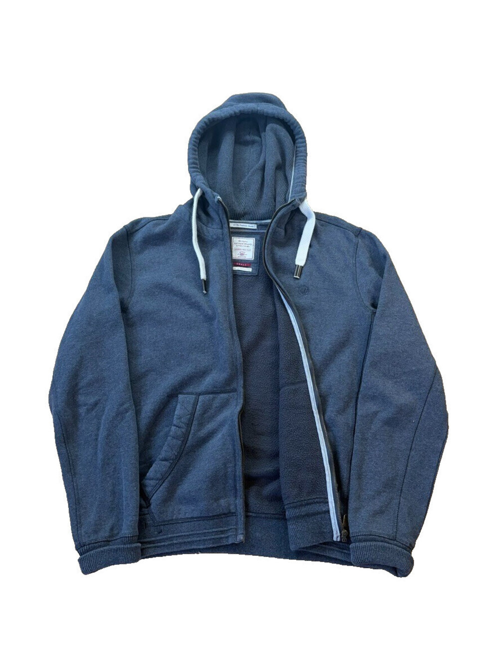 Fat Face Mens Small Gray Full Zip Hoodie Sweatshirt 100%